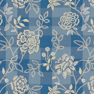 Kinevine Emb French Blue by Brunschwig & Fils Fabric