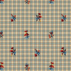 La Seyne Fleuri Stone Blue by Brunschwig & Fils Fabric