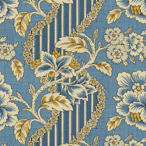 Bois De Rose Blue/Gold by Brunschwig & Fils Fabric
