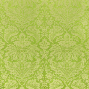 Damask Pierre Green by Brunschwig & Fils Fabric