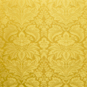 Damask Pierre Canary by Brunschwig & Fils Fabric