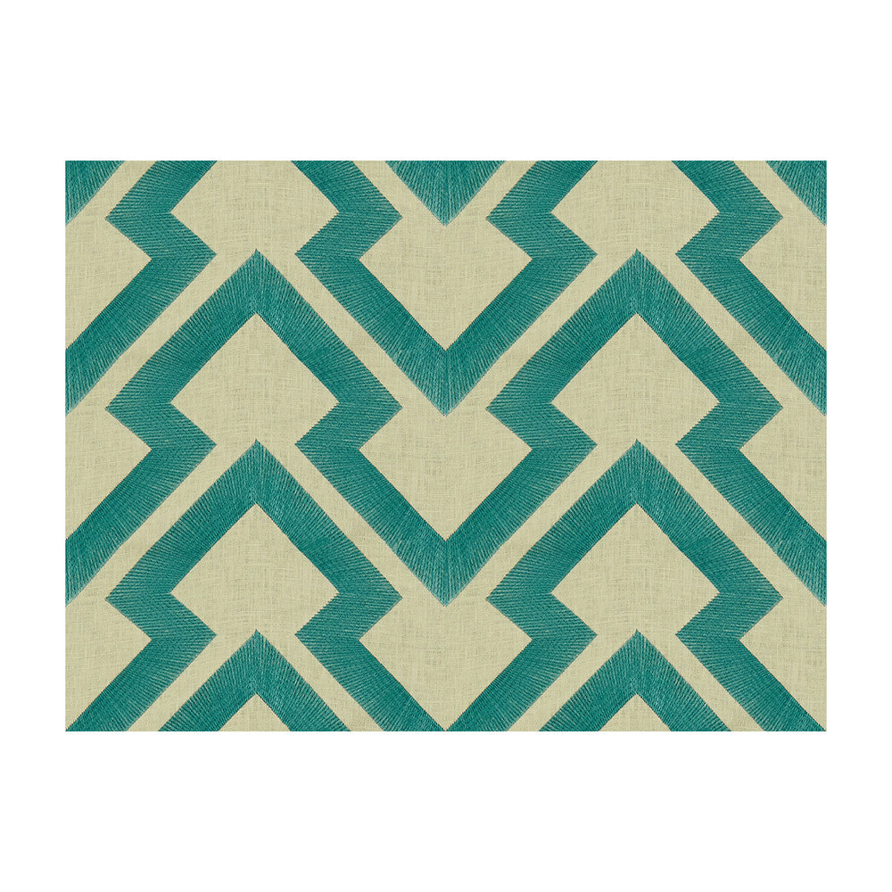 Lightning Bolt Turquoise by Brunschwig & Fils Fabric Brunschwig & Fils Fabric Lightning Bolt TurquoiseFabric MAISONNETTE LINEN - 38%;VISCOSE - 27%;COTTON - 18%;ZARI - 17% India </p><p>Repeat: H: 12.5, V: 6.25 52 - Fabric Carolina -