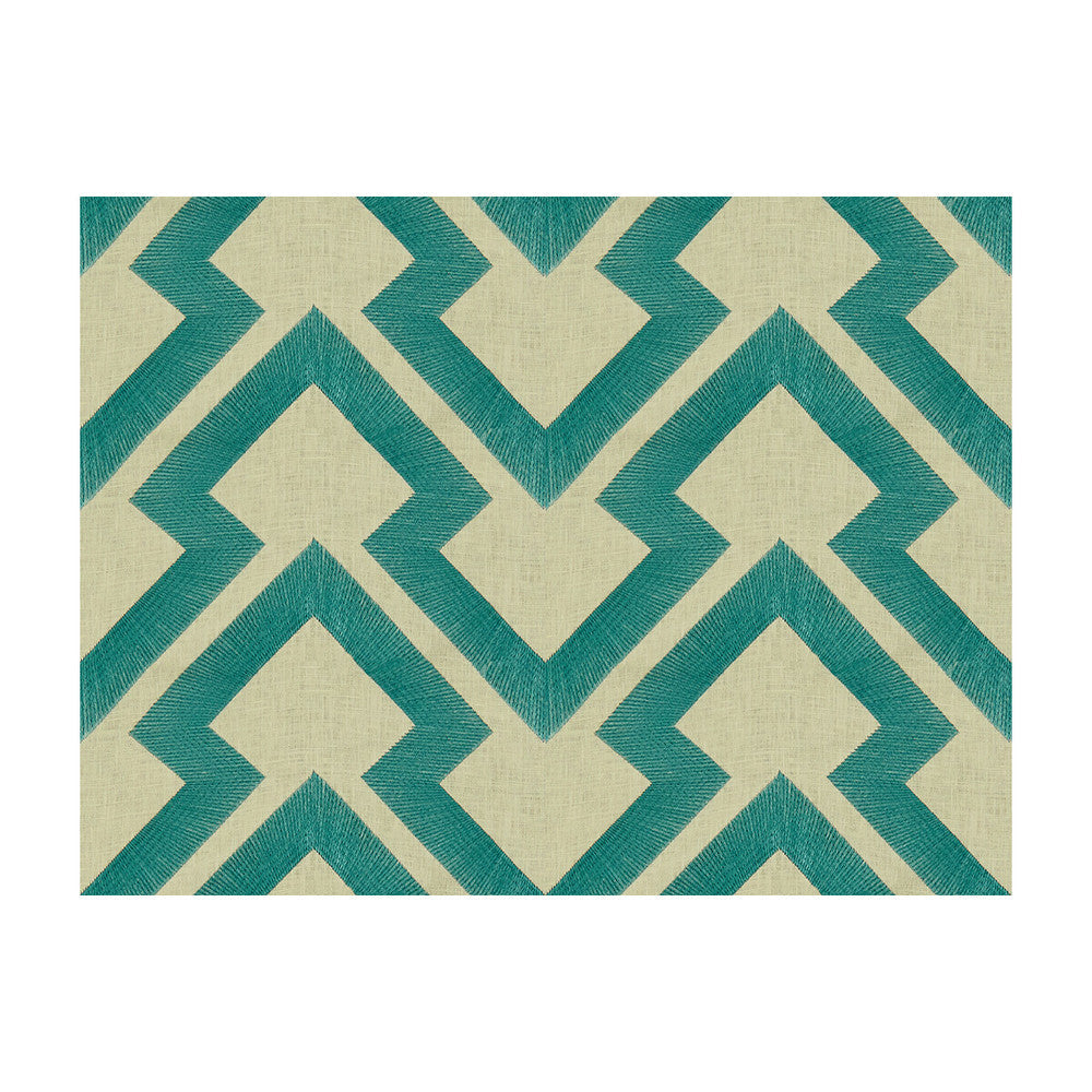 Lightning Bolt Turquoise by Brunschwig & Fils Fabric Brunschwig & Fils Fabric Lightning Bolt TurquoiseFabric MAISONNETTE LINEN - 38%;VISCOSE - 27%;COTTON - 18%;ZARI - 17% India </p><p>Repeat: H: 12.5, V: 6.25 52 - Fabric Carolina -
