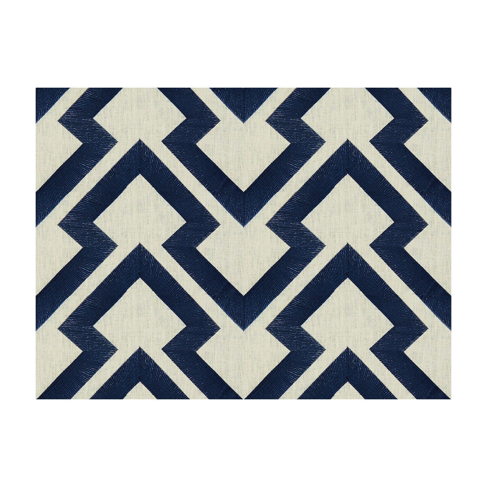Lightning Bolt Indigo by Brunschwig & Fils Fabric Brunschwig & Fils Fabric Lightning Bolt IndigoFabric MAISONNETTE LINEN - 57%;VISCOSE - 26%;ZARI - 17% India </p><p>Repeat: H: 12.5, V: 6.25 52 - Fabric Carolina -