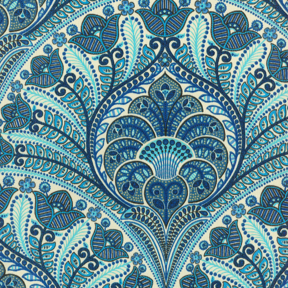Tbo Crescent Beac Riptide 801422 by Tommy Bahama Home Fabric - 100% Spun Polyester U.S.A. 51000 Horizontal: 6.75 and Vertical: 13.5 54 - Fabric Carolina -