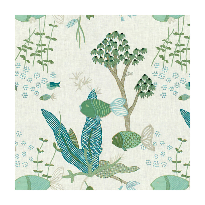 Lyford Cay Seafoam by Brunschwig & Fils Fabric Brunschwig & Fils Fabric Lyford Cay SeafoamFabric LES TROPIQUES LINEN - 58%;VISCOSE - 20%;COTTON - 16%;SPUN POLYESTER - 6% India </p><p>Repeat: H: 24, V: 31.5 48 - Fabric Carolina -