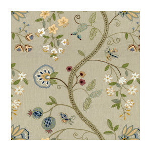 Claudia Aqua/Gray by Brunschwig & Fils Fabric