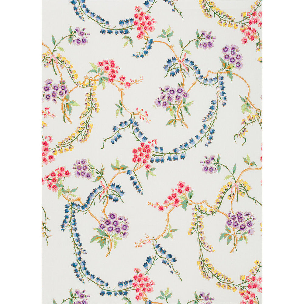 Les Glycines Blanc by Brunschwig & Fils Fabric Brunschwig & Fils Fabric Les Glycines BlancFabric LES TROPIQUES COTTON - 100% France </p><p>Repeat: H: 50.25, V: 29.5 51.25 - Fabric Carolina -