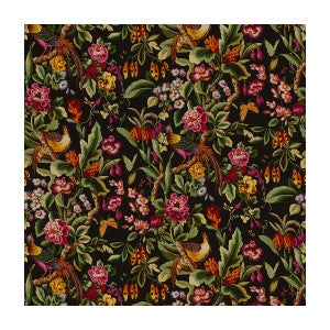Pheasans Chocolat by Brunschwig & Fils Fabric