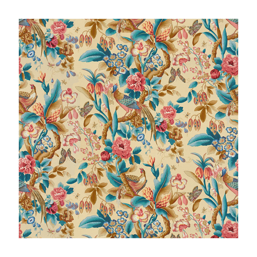 Les Faisans Creme by Brunschwig & Fils Fabric Brunschwig & Fils Fabric Les Faisans CremeFabric LES TROPIQUES COTTON - 100% Thailand </p><p>Repeat: H: 62.5, V: 46.5 62.5 - Fabric Carolina -