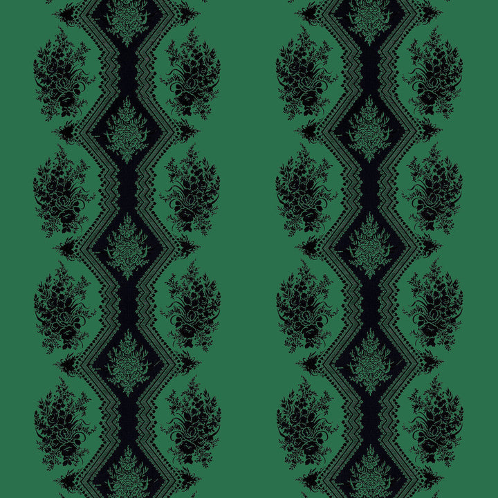 Coppelia Satin Emerald by Brunschwig & Fils Fabric Brunschwig & Fils Fabric Coppelia Satin EmeraldFabric MADELEINE CASTAING COTTON - 100% France </p><p>Repeat: H: 24.41, V: 11.81 55.11 - Fabric Carolina -