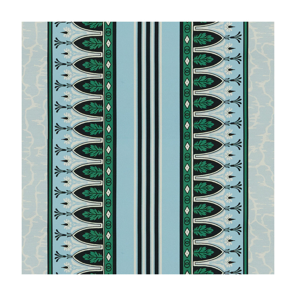 Lola Montez Emerald/Aqua by Brunschwig & Fils Fabric Brunschwig & Fils Fabric Lola Montez Emerald/AquaFabric MADELEINE CASTAING COTTON - 100% France </p><p>Repeat: H: 18.11, V: 1.57 51.18 - Fabric Carolina -