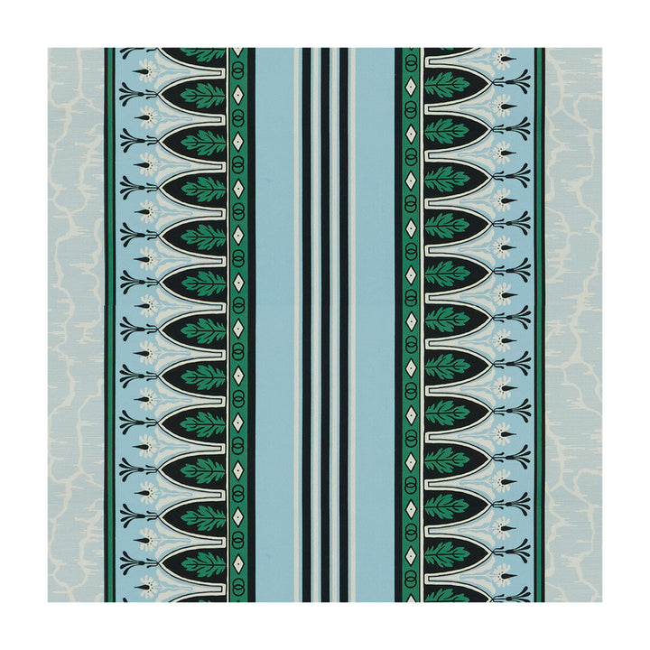 Lola Montez Emerald/Aqua by Brunschwig & Fils Fabric Brunschwig & Fils Fabric Lola Montez Emerald/AquaFabric MADELEINE CASTAING COTTON - 100% France </p><p>Repeat: H: 18.11, V: 1.57 51.18 - Fabric Carolina -