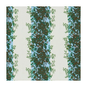 Rayure Fleurie Blue/Green by Brunschwig & Fils Fabric