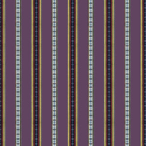 Rayure Broderie Aubergine by Brunschwig & Fils Fabric