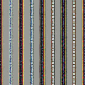 Rayure Broderie Gris by Brunschwig & Fils Fabric