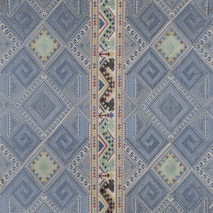 Covelong Emb Blue/Red/Sea by Brunschwig & Fils Fabric
