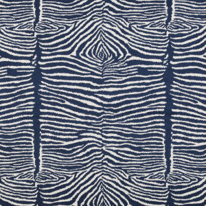 Le Zebre Emb Navy by Brunschwig & Fils Fabric