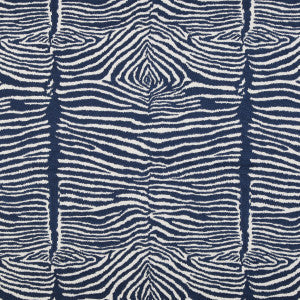 Le Zebre Emb Navy by Brunschwig & Fils Fabric