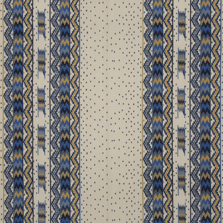 Talakona Stripe Blue/Gold by Brunschwig & Fils Fabric Brunschwig & Fils Fabric Talakona Stripe Blue/GoldFabric CAPE COMORIN COTTON - 48%;JUTE - 27%;POLYESTER - 25% India </p><p>Repeat: H: 26.5, V: 8 53 - Fabric Carolina -