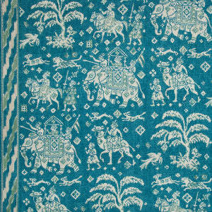 Aralam Print Teal/Green by Brunschwig & Fils Fabric