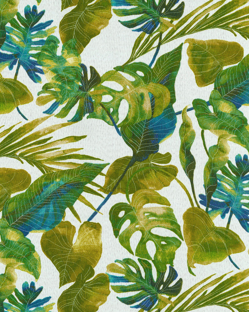 Inky Palms Jade 801640 by Tommy Bahama Outdoor Fabric - 100% Spun Polyester USA 51000 Horizontal: 18 and Vertical: 13.5 54 - Fabric Carolina -