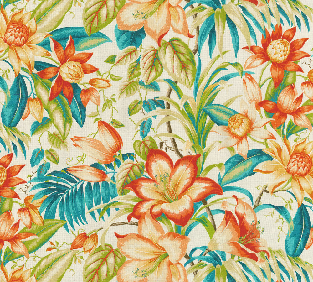 BOTANICAL GLOW TIGER LILY 801660 by Tommy Bahama Outdoor Fabric - 100% POLYESTER USA 51000 Horizontal: 25.25 and Vertical: 27 54 - Fabric Carolina -