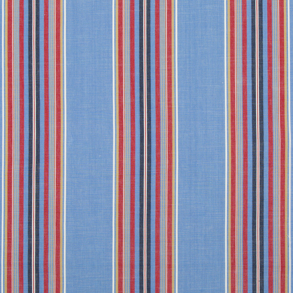 Verdon Stripe Blue/Red by Brunschwig & Fils Fabric Brunschwig & Fils Fabric Verdon Stripe Blue/RedFabric DURANCE COTTON - 100% India </p><p>Repeat: H: 7.5, V: 0 53 - Fabric Carolina -