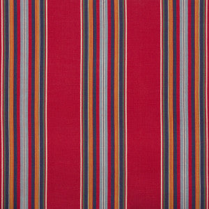 Verdon Stripe Red/Navy by Brunschwig & Fils Fabric