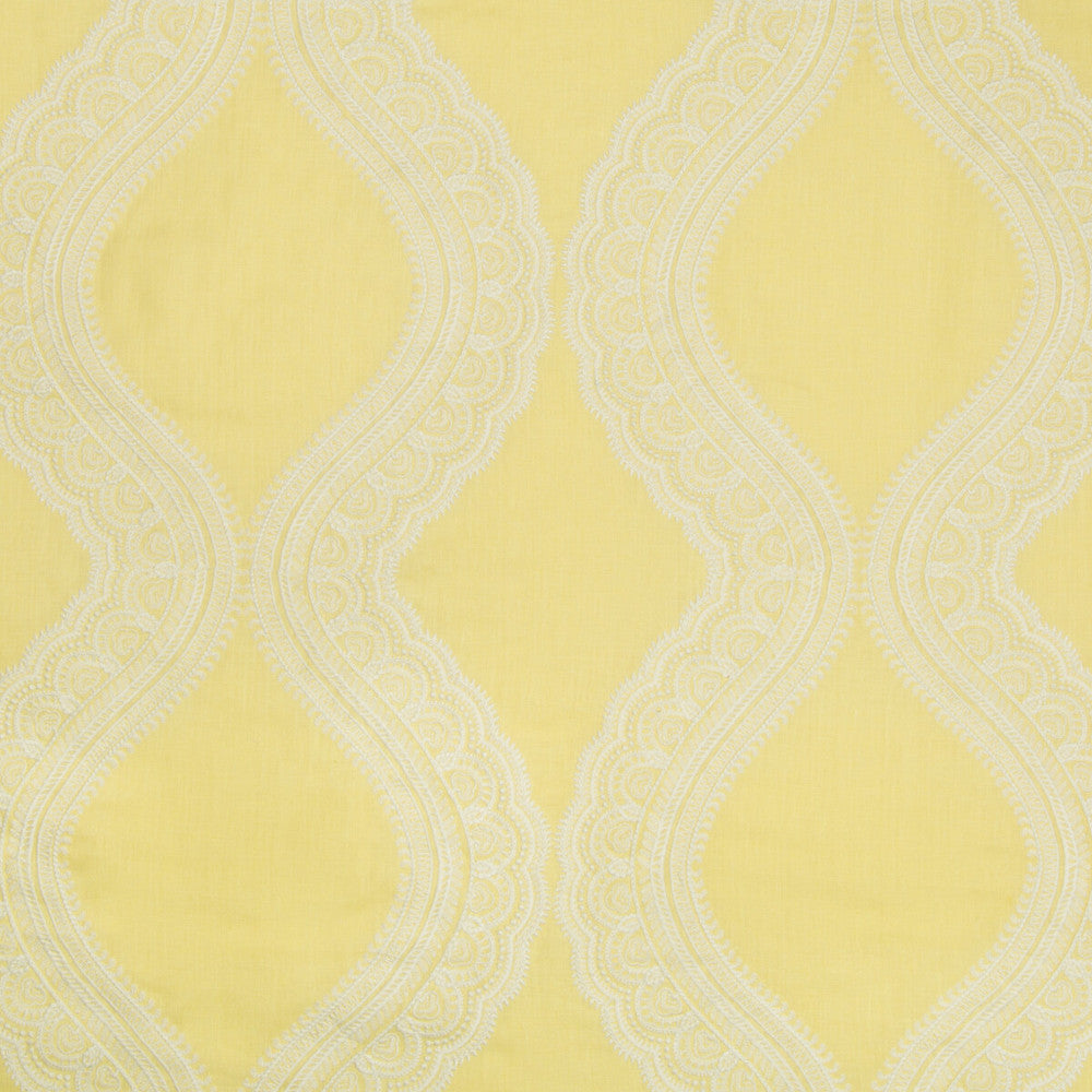 Isoline Emb Canary by Brunschwig & Fils Fabric Brunschwig & Fils Fabric Isoline Emb CanaryFabric LE PARNASSE LINEN - 55%;POLYESTER - 45% India </p><p>Repeat: H: 17, V: 15.75 50 - Fabric Carolina -