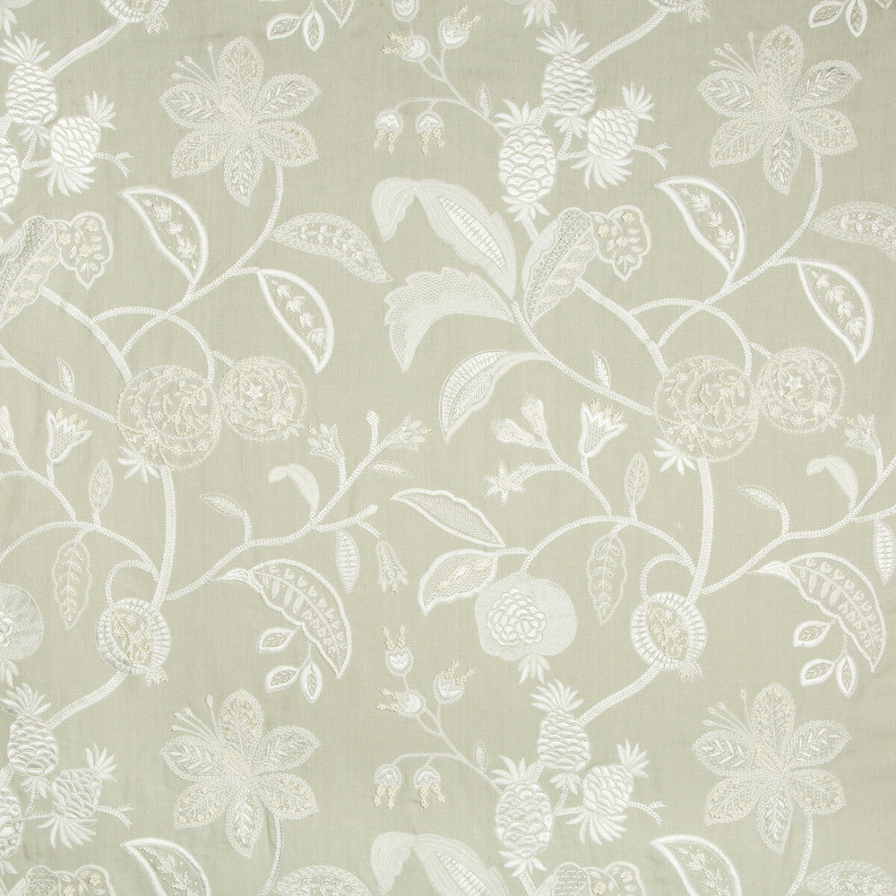 Elmira Emb Seafoam by Brunschwig & Fils Fabric Brunschwig & Fils Fabric Elmira Emb SeafoamFabric LE PARNASSE LINEN - 70%;COTTON - 15%;POLYESTER - 15% India </p><p>Repeat: H: 21.5, V: 27.5 43 - Fabric Carolina -
