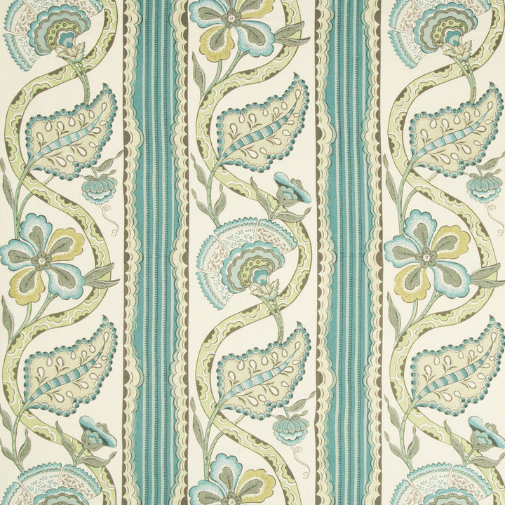 Gautier Print Aqua/Green by Brunschwig & Fils Fabric Brunschwig & Fils Fabric Gautier Print Aqua/GreenFabric LE PARNASSE COTTON - 100% India </p><p>Repeat: H: 26.5, V: 33.5 53 - Fabric Carolina -