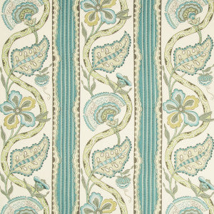 Gautier Print Aqua/Green by Brunschwig & Fils Fabric
