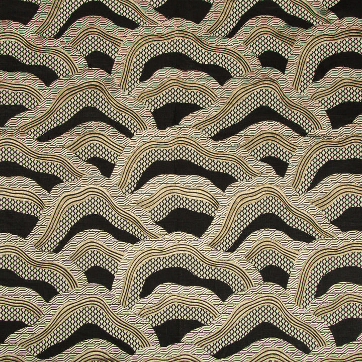 Les Rizieres Emb Black/Gold by Brunschwig & Fils Fabric Brunschwig & Fils Fabric Les Rizieres Emb Black/GoldFabric LES ENSEMBLIERS LINEN - 52%;RAYON - 48% India </p><p>Repeat: H: 13, V: 15.75 51.5 - Fabric Carolina -