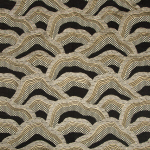 Les Rizieres Emb Black/Gold by Brunschwig & Fils Fabric