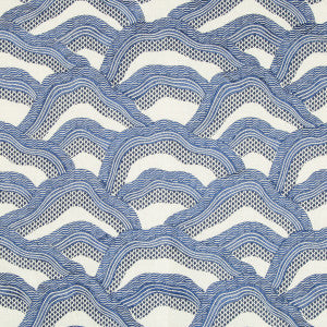 Les Rizieres Emb Royal/Navy by Brunschwig & Fils Fabric