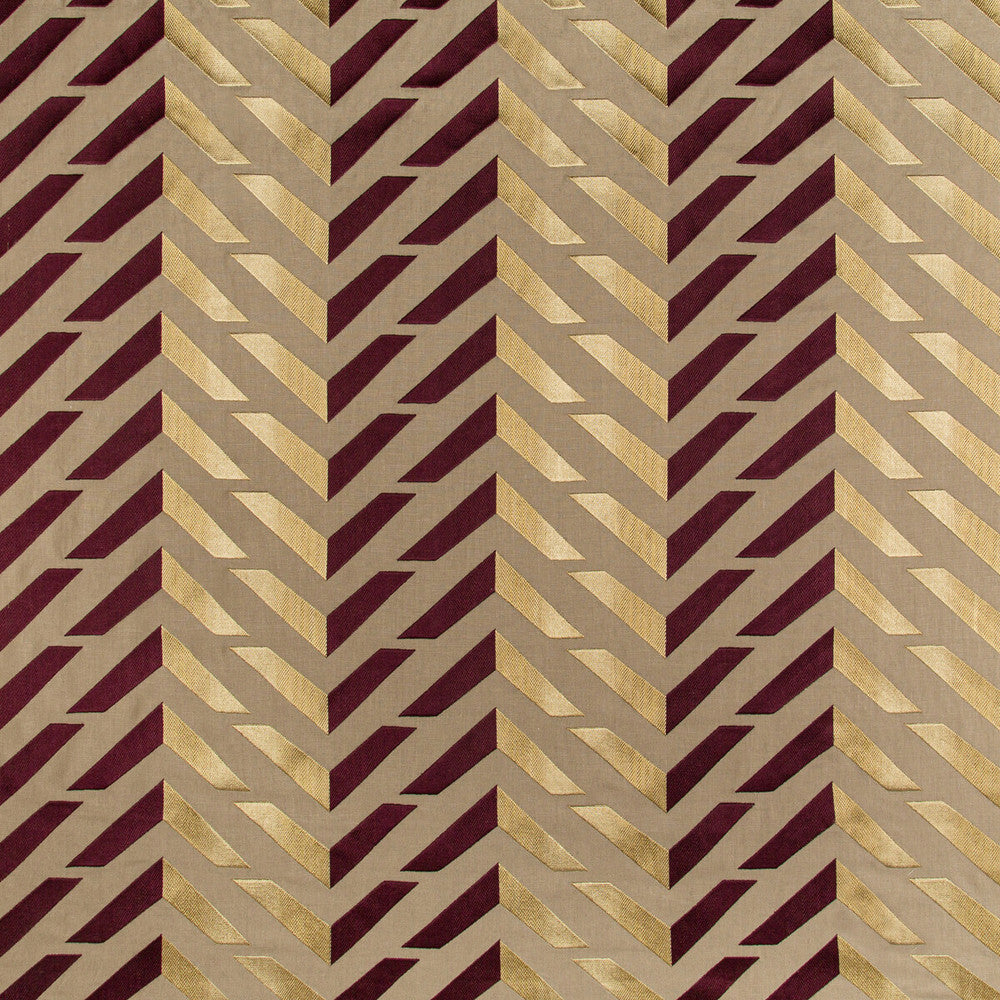 Les Vagues Emb Plum/Gold by Brunschwig & Fils Fabric Brunschwig & Fils Fabric Les Vagues Emb Plum/GoldFabric LES ENSEMBLIERS II LINEN - 74%;RAYON - 26% India </p><p>Repeat: H: 26.75, V: 13 53.5 - Fabric Carolina -