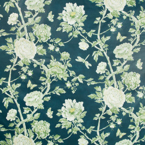 Les Pivoines Print Green by Brunschwig & Fils Fabric
