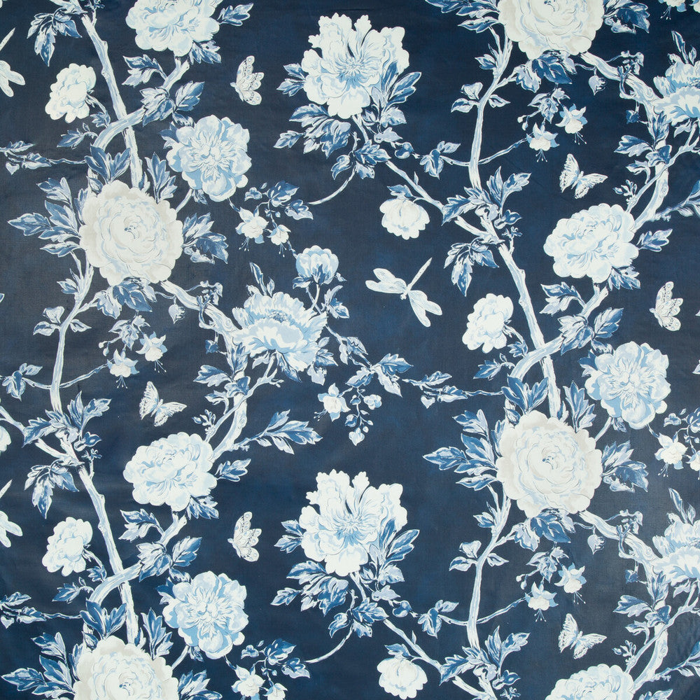 Les Pivoines Print Blue by Brunschwig & Fils Fabric Brunschwig & Fils Fabric Les Pivoines Print BlueFabric LES ENSEMBLIERS COTTON - 100% France </p><p>Repeat: H: 27, V: 28 54 - Fabric Carolina -