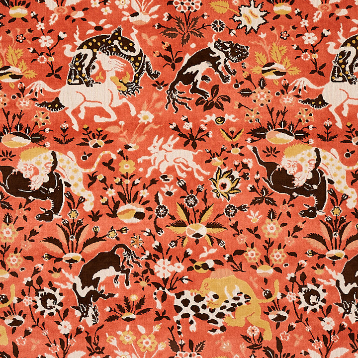 Saint Ambrose Velvet Coral 80172 by Schumacher Fabric CUT & PATTERNED VELVETS COTTON 89% POLYESTER 11% BELGIUM </p><p>Repeat: Horizontal: 27" (68CM) and Vertical: 36" (92CM) 55 - Fabric Carolina -
