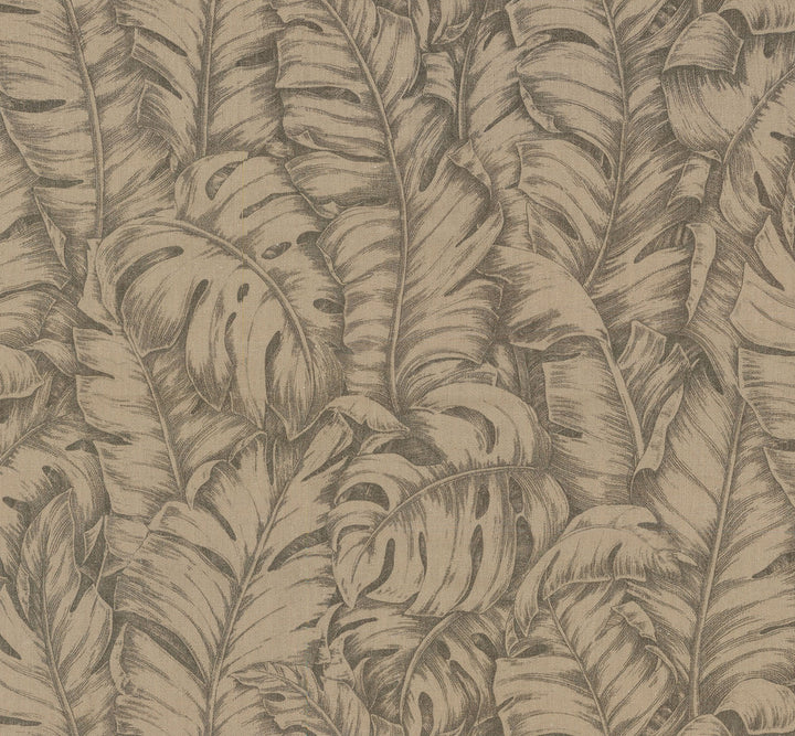Jungle Love - Flaxen Coffee Bean 801760 by Tommy Bahama Home Fabric - 85% POLYESTER 15% LINEN China 51000 Horizontal: 27 and Vertical: 25.25 54 - Fabric Carolina -