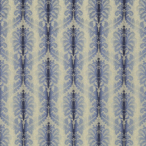 Poivre Damask Indigo/Sky by Brunschwig & Fils Fabric