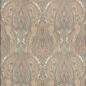 Aoria Paisley Red/Indigo by Brunschwig & Fils Fabric