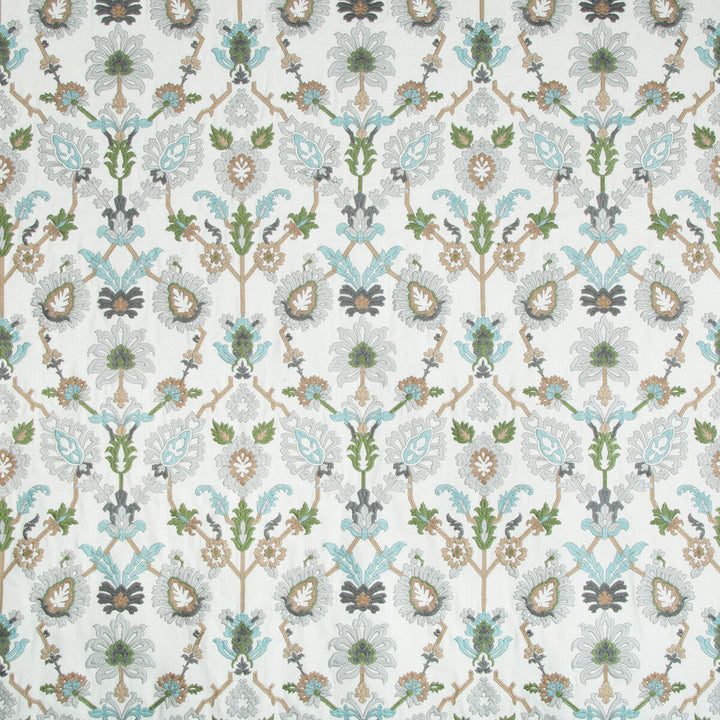 Solanum Emb Mist by Brunschwig & Fils Fabric Brunschwig & Fils Fabric Solanum Emb MistFabric BARET COTTON - 63%;POLYESTER - 37% India </p><p>Repeat: H: 12.48, V: 15.35 49.9 - Fabric Carolina -