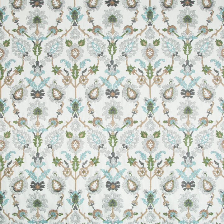 Solanum Emb Mist by Brunschwig & Fils Fabric Brunschwig & Fils Fabric Solanum Emb MistFabric BARET COTTON - 63%;POLYESTER - 37% India </p><p>Repeat: H: 12.48, V: 15.35 49.9 - Fabric Carolina -