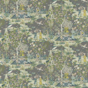 Lodi Garden Print Grey by Brunschwig & Fils Fabric