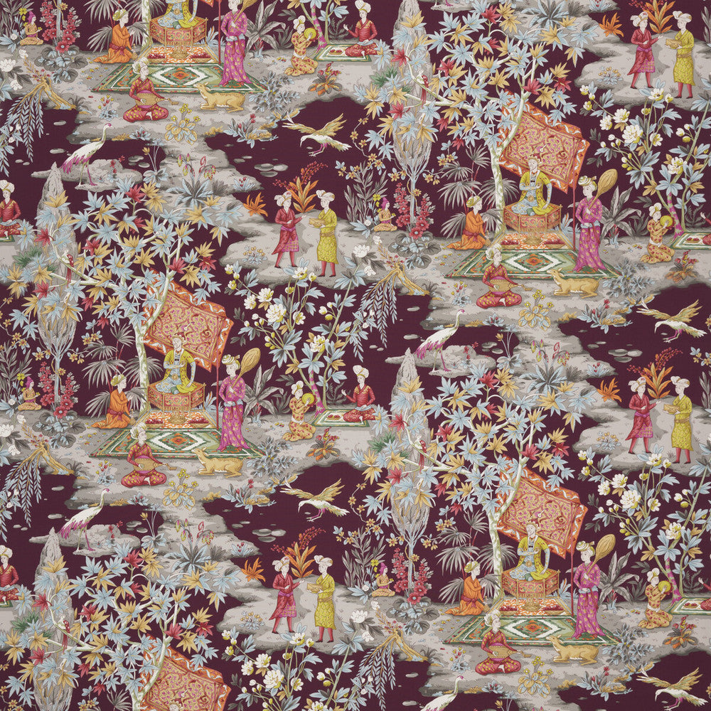 Lodi Garden Print Plum by Brunschwig & Fils Fabric Brunschwig & Fils Fabric Lodi Garden Print PlumFabric BARET COTTON - 100% France </p><p>Repeat: H: 26.792, V: 27.974 53.584 - Fabric Carolina -