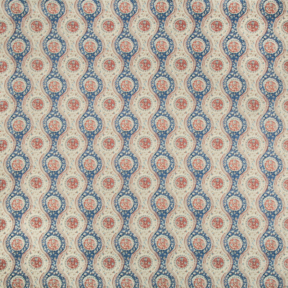 Nadari Print Blue/Red by Brunschwig & Fils Fabric Brunschwig & Fils Fabric Nadari Print Blue/RedFabric FOLIO FRANCAIS COTTON - 90%;LINEN - 10% United Kingdom </p><p>Repeat: H: 6.75, V: 7.48 54 - Fabric Carolina -