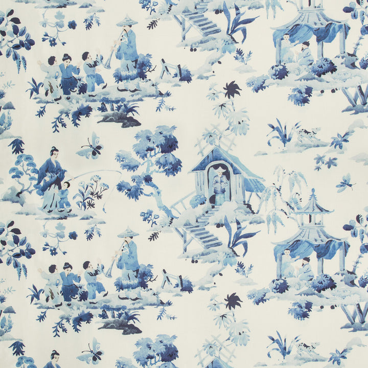 Luang Print Porcelain by Brunschwig & Fils Fabric Brunschwig & Fils Fabric Luang Print PorcelainFabric SUMMER PALACE LINEN - 52%;COTTON - 48% Switzerland </p><p>Repeat: H: 20.87, V: 13 53.94 - Fabric Carolina -