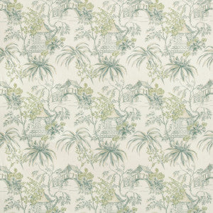 Tongli Print Lagoon by Brunschwig & Fils Fabric